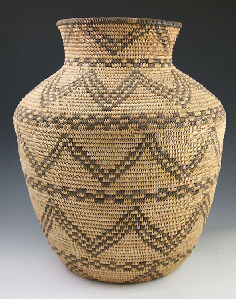 Native American Apache Olla Basket For Sale