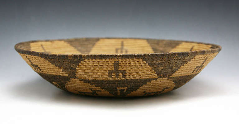 Exquisitely proportioned Yavapai Apache bowl. Tight construction with numerous dog figures.