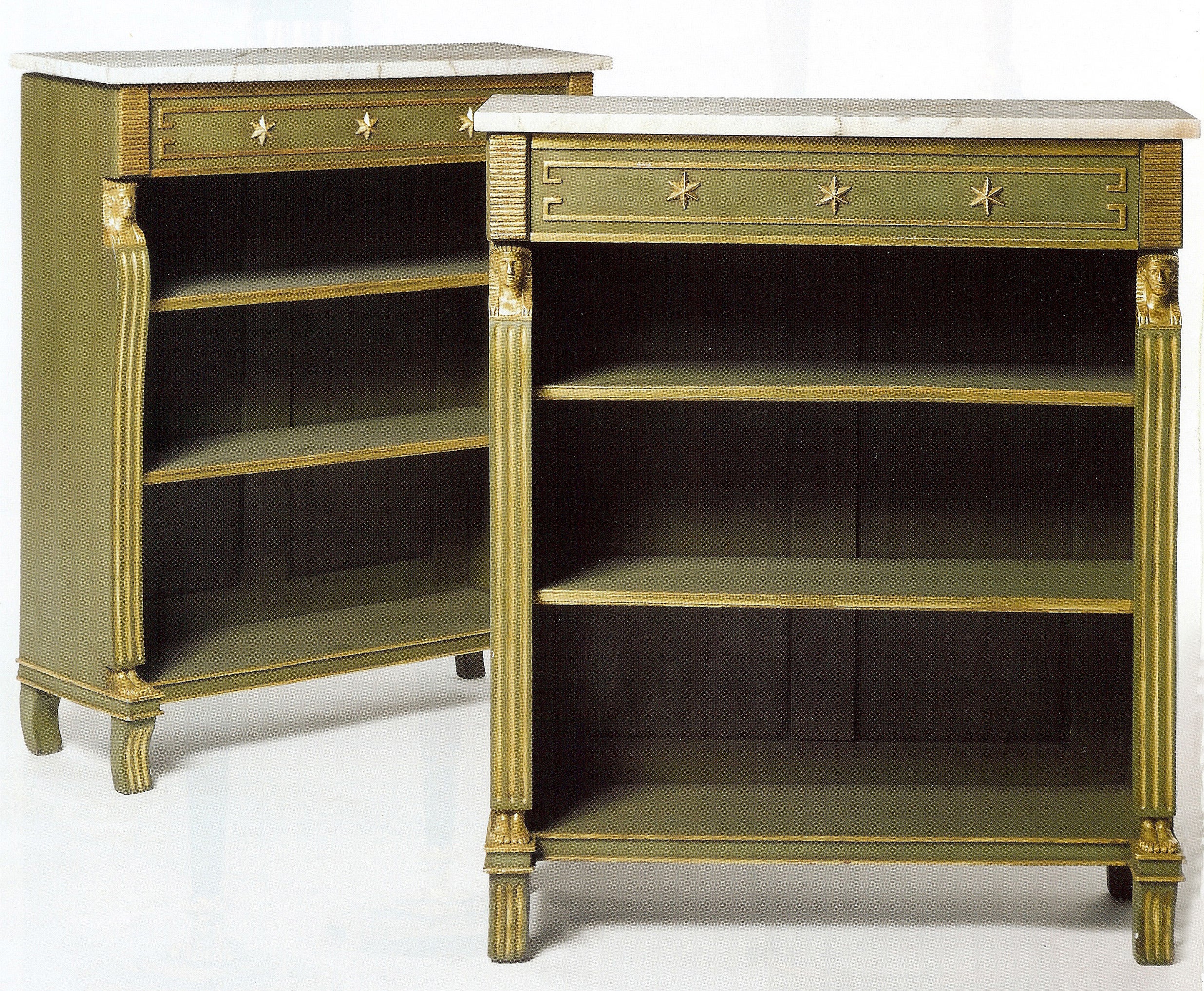 Pair of Regency Bookcases For Sale