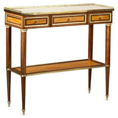 Louis XVI Gilt-Bronze Mounted Mahogany and Beech Console Dessert Table
