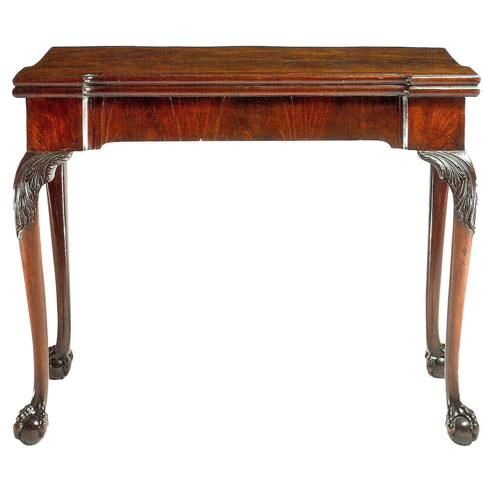 English George II Mahogany Gate-Leg Card Table For Sale