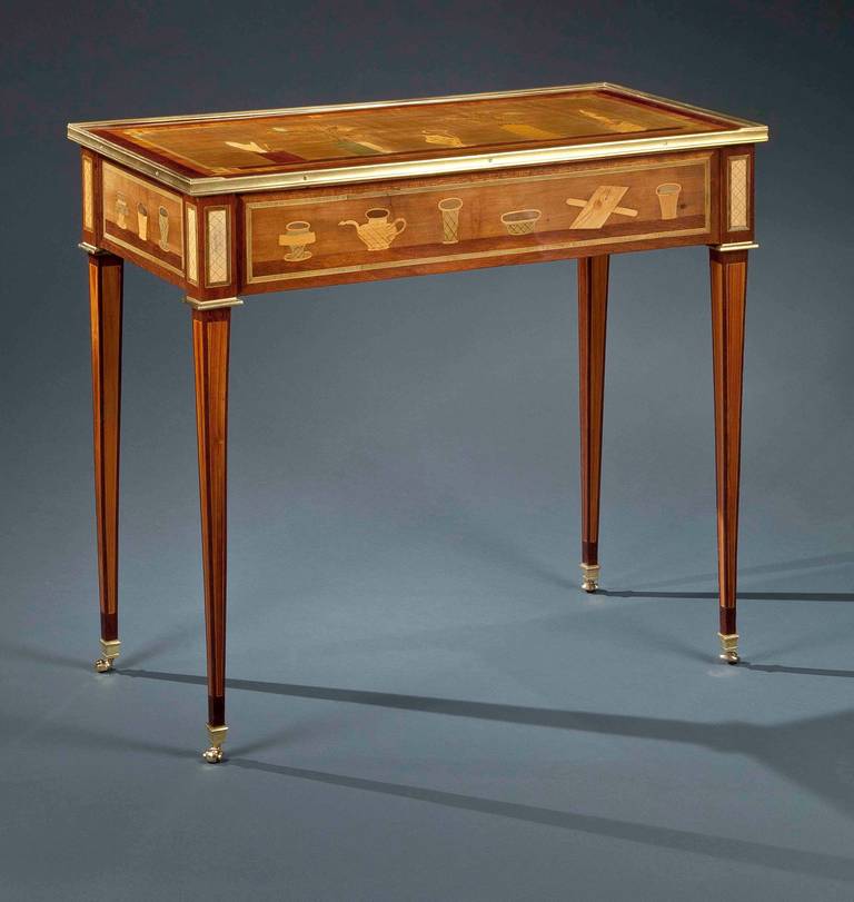 Louis XVI Ormulu-Mounted Marquetry Table À Écrire
