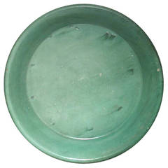 Large Green Glazed Basin