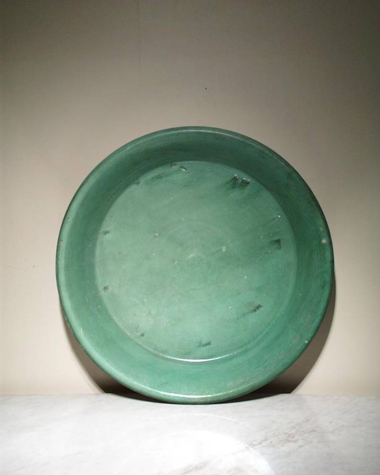 Large Green Glazed Basin