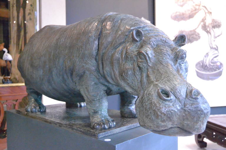 Bronze Sculpture of a Hippopotamus