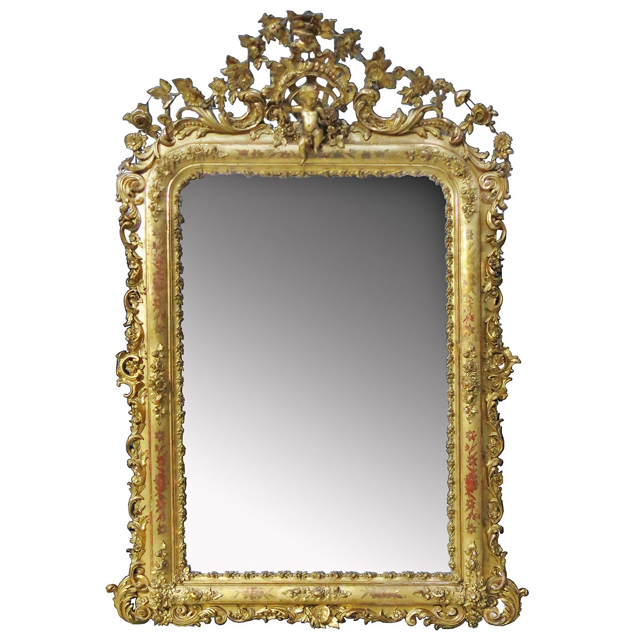 19th Century Majestic Mirror Elizabethan For Sale