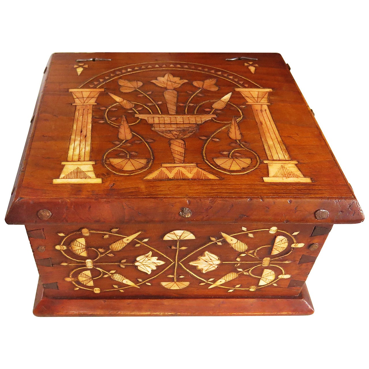 Beautiful Inlaid Chest For Sale