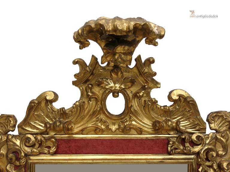 Majestic Louis XV Gilt Mirror, 18th Century For Sale 1