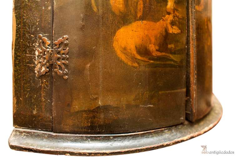 18th Century and Earlier Magnificent Corner Cupboard, 16th Century For Sale