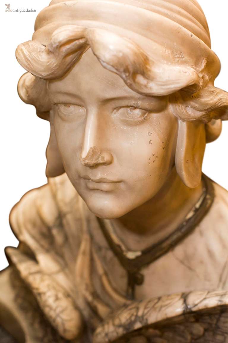 Bust of Mythological Figure, 19th Century In Excellent Condition For Sale In Carrocera, Spain