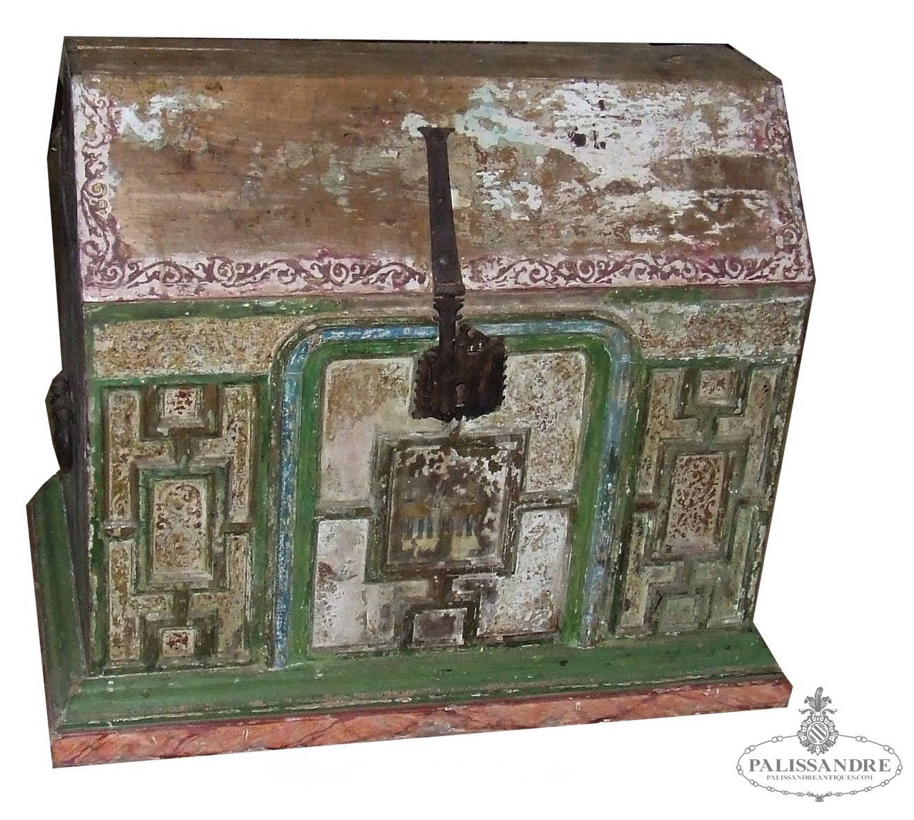 Medieval polychrome casket