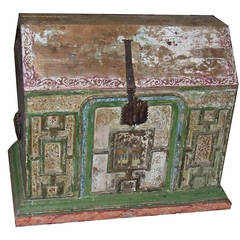 Medieval polychrome casket