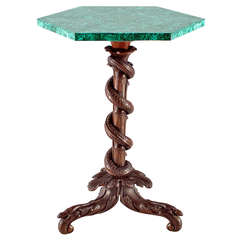 Mystic Coffetable with Snake and Saurian Carvings