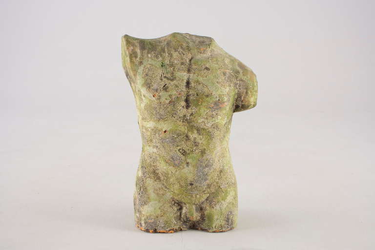 Hellenistic Torso of Fire Clay and Highly Weathered, 19th Century