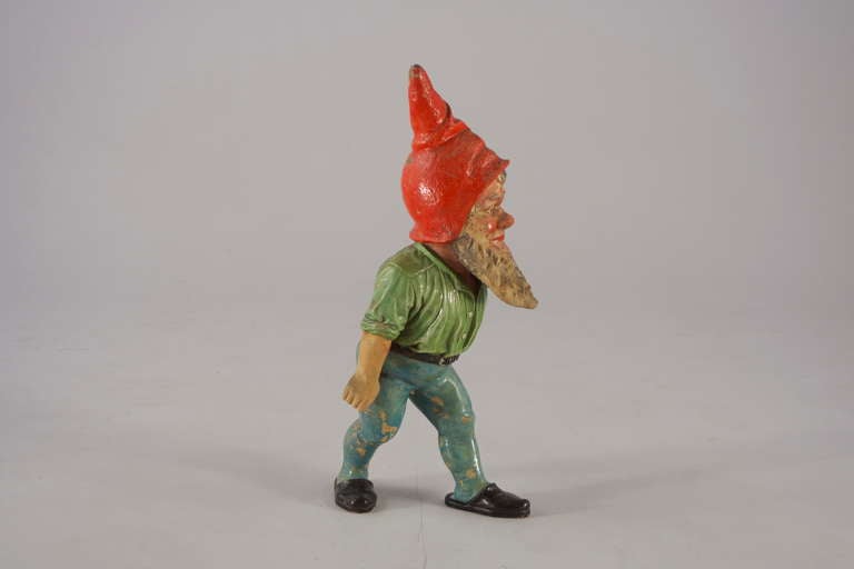 Folk Art Antique Garden Gnome