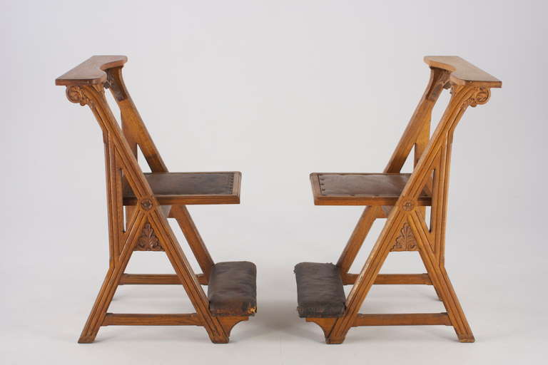 Prie-dieu, Two Kneelers from Early 19th Century For Sale 2
