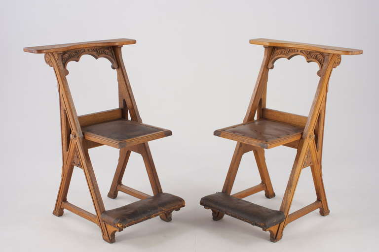 Prie-dieu, Two Kneelers from Early 19th Century For Sale 3