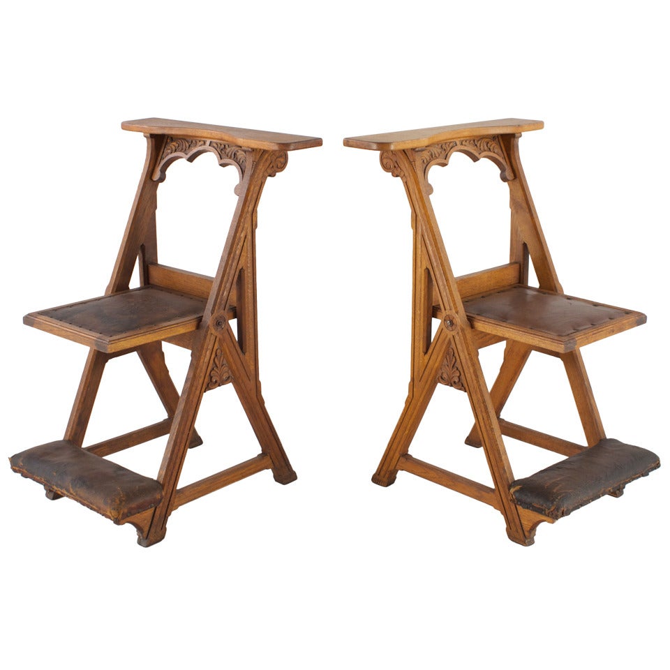 Prie-dieu, Two Kneelers from Early 19th Century For Sale