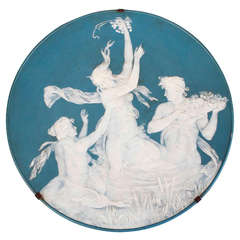Wall Plaque, Jugendstil Mettlach Early 20th Century