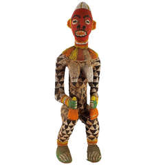 Imposingly Tall and Colourful Figure of Fertility, Roots Bangwa, Cameroon