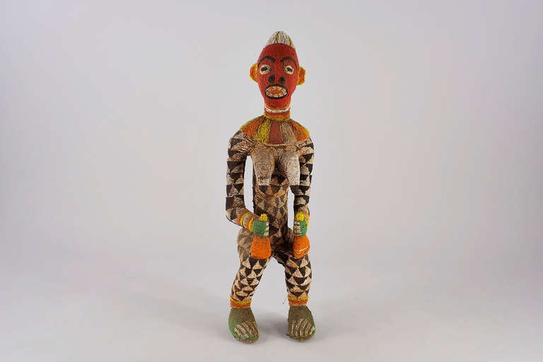 Imposingly Tall and Colourful Figure of Fertility, Roots Bangwa, Cameroon