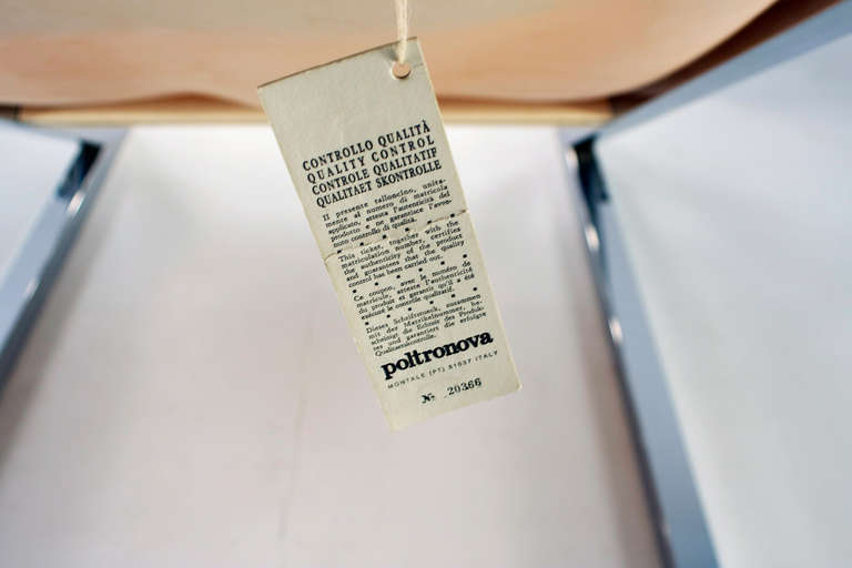 Late 20th Century Archizoom Associati for Poltronova, 'Mies' lounge chair/ottoman, 1969 For Sale