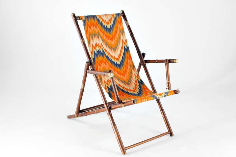 Deck Chair, 1922, Bauhaus, Original Fabric In Good Condition For Sale In Berlin, DE