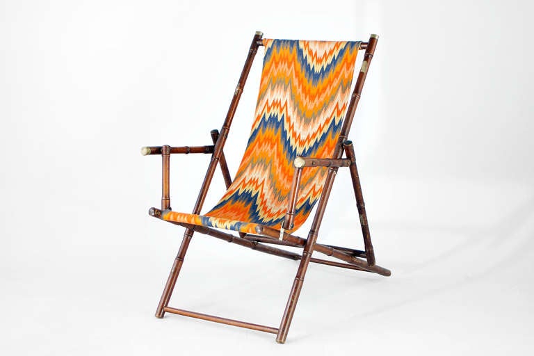 Deck Chair, 1922, Bauhaus, Original Fabric For Sale 1