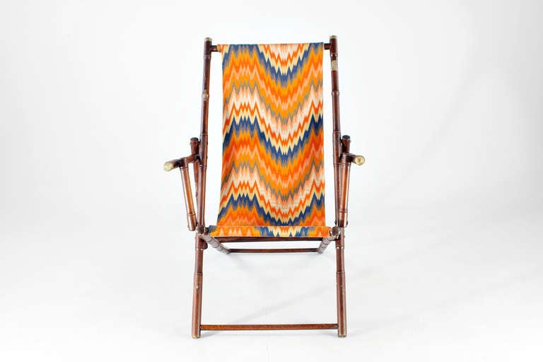20th Century Deck Chair, 1922, Bauhaus, Original Fabric For Sale
