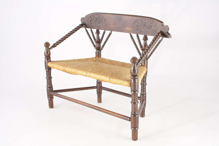 German Worpsweder Bench, 19th Century in Perfect Condition For Sale