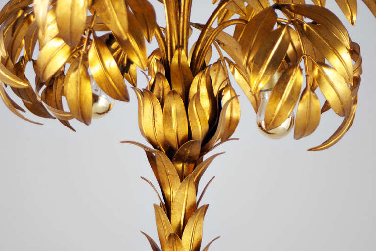 Late 20th Century Palm Tree Lamp of Baroque German Design For Sale