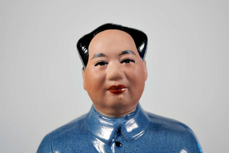 Authentic Mao Zedong, Big Leader with Cigarette In Excellent Condition For Sale In Berlin, DE