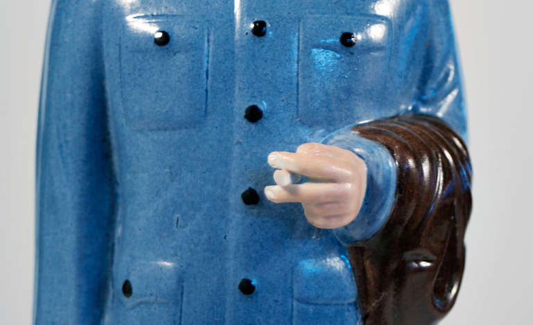 Mid-20th Century Authentic Mao Zedong, Big Leader with Cigarette For Sale