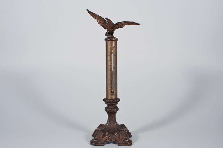 Kaiserzeit Thermometer with eagle on top as self standing purposive sculpture