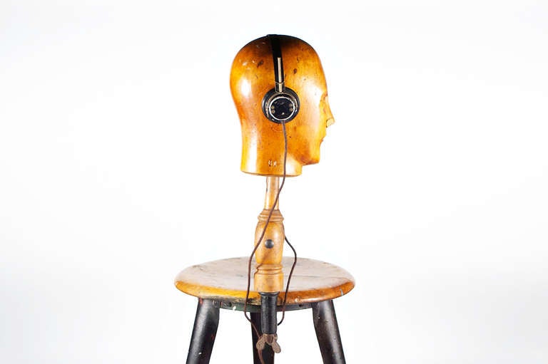 American Craftsman Wooden Head, Display 1900 For Sale
