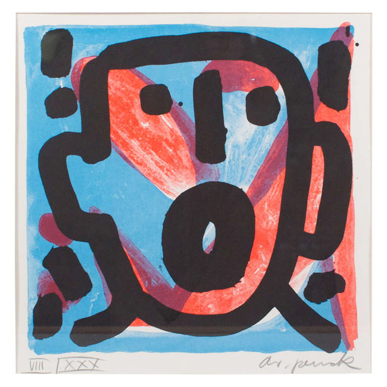 Four Limited Lithographs from A. R. Penck, Four short Operas from Berg/Gumpert For Sale