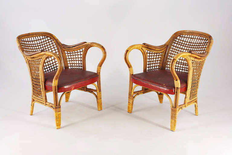 these pair of rattan garden chairs came from dessau, the capital of bauhaus movement in germany, very authentic pendant