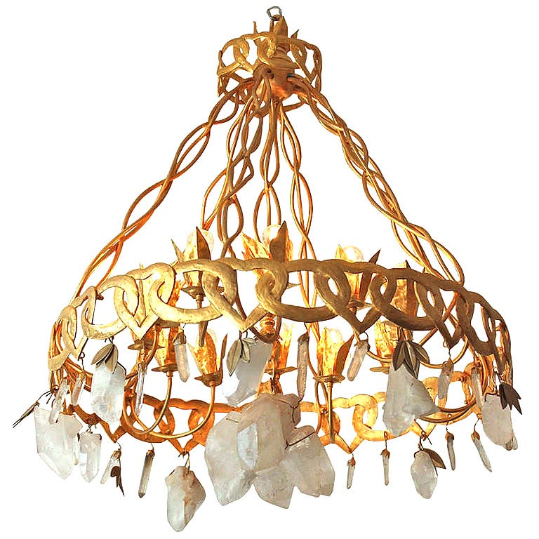 "Hearts" Chandelier by Robert Goossens, Paris For Sale