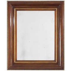 20th Century Mahogany Mirror Frame with 22K Gold Liner