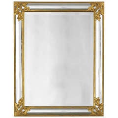 Gilt Frame with Convex Mirror Panels Gilt Frame with Convex Mirror Panels