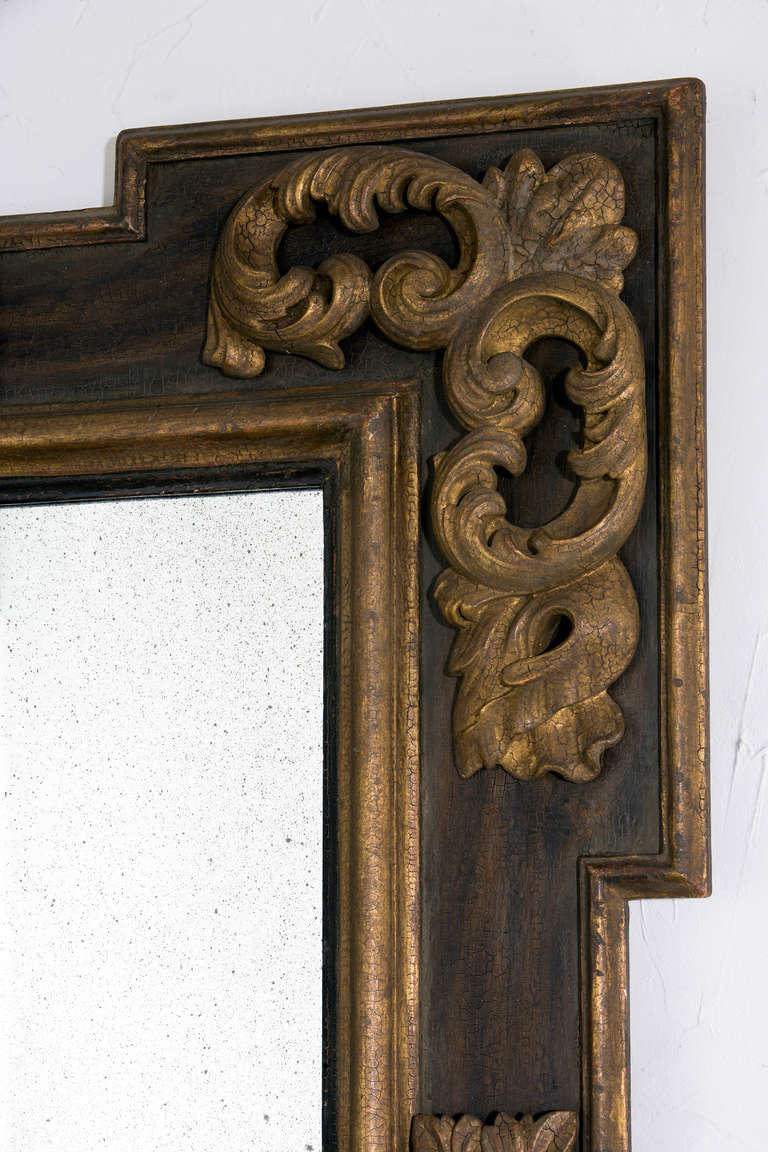 19th Century Italian Baroque Frame Mirror For Sale