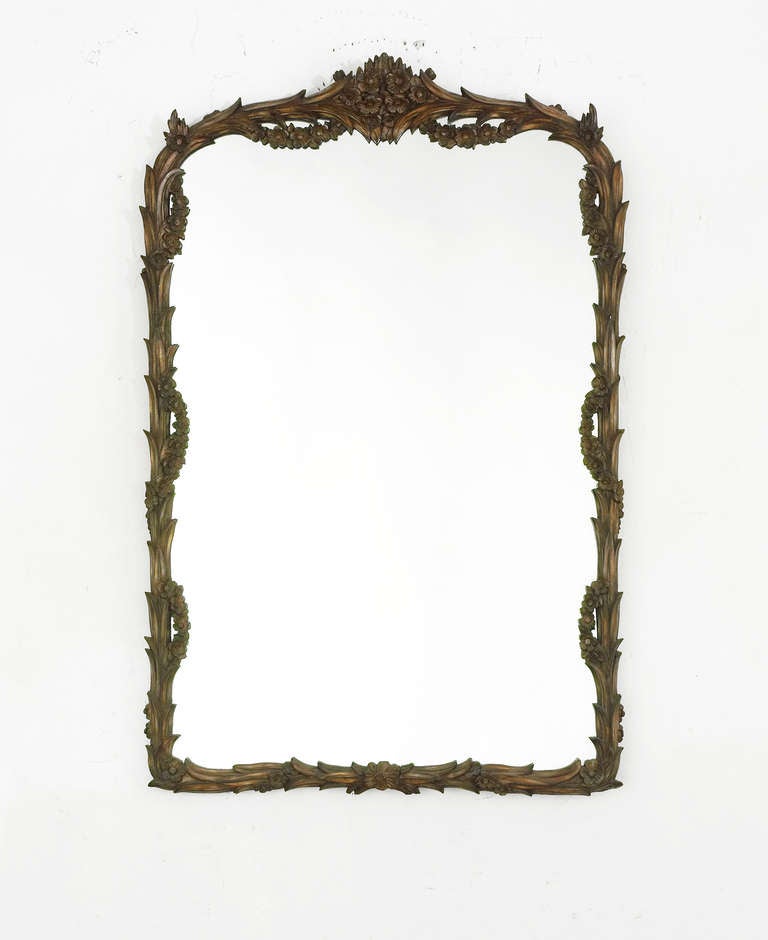 Climbing Garland Mirror in Faux Walnut Finish