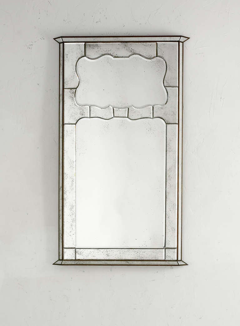 Trumeau 1940s Style Venetian Mirror