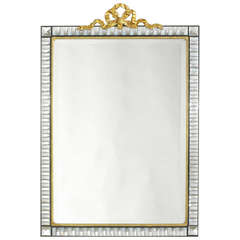 Irish Regency Opal & Crystal Stone Mirror