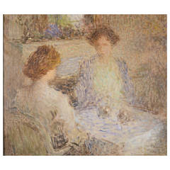 "Ladies Taking Tea" Painting