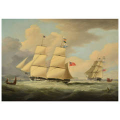 Maritime Oil Painting of The Son-Disant Bring 'Thomas Wallace' by George Webster 10