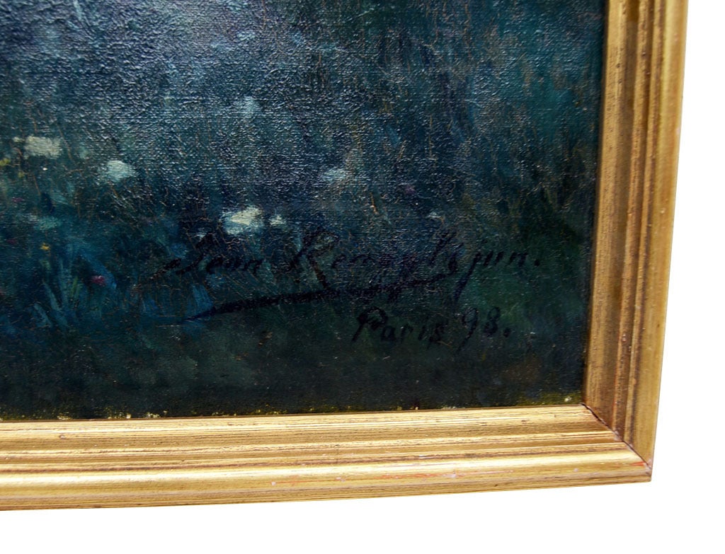 Jean Renggli, the Younger, "Bathers Near a Lake" Painting (1898)