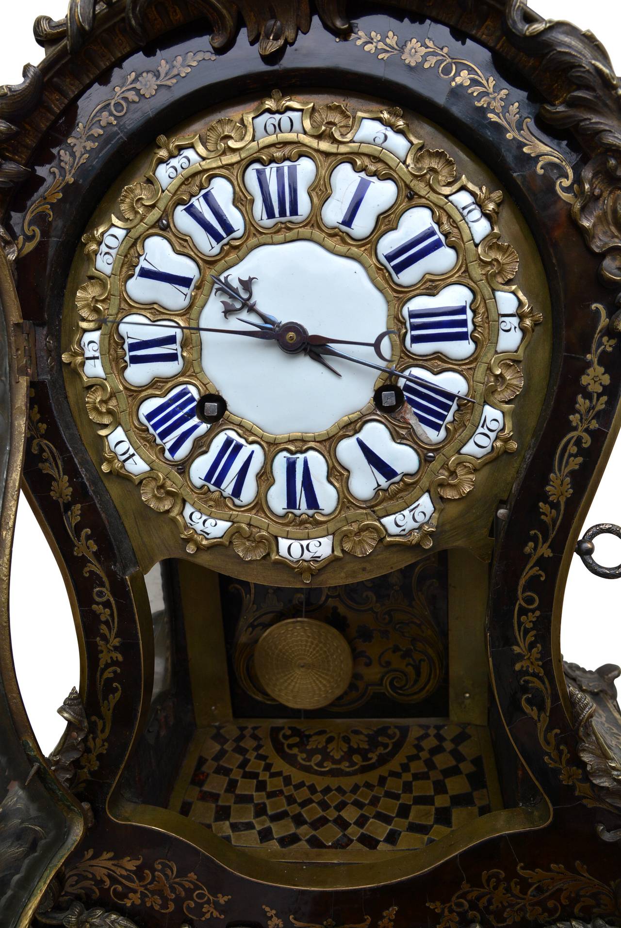 Bronze Rare Louis XV Period Table Clock, François Goyer, 1750s For Sale