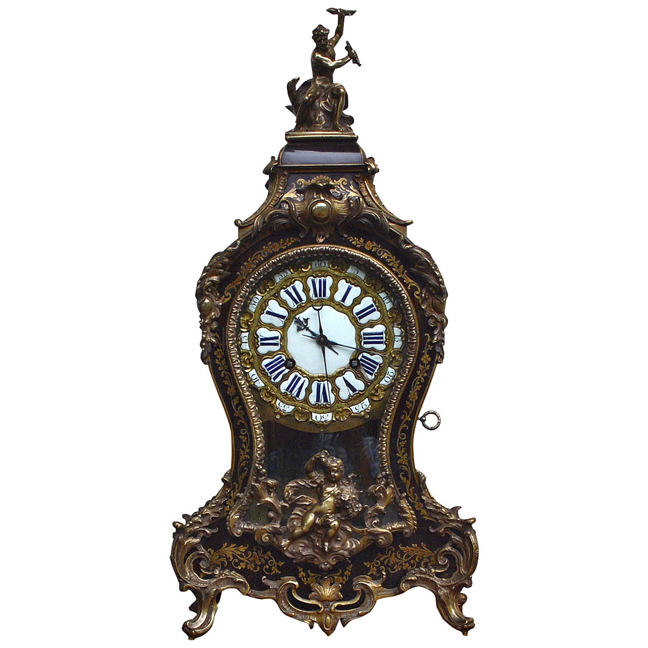 Rare Louis XV Period Table Clock, François Goyer, 1750s For Sale