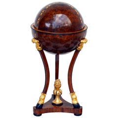 Vintage Biedermeier Style Globe-Shaped Sewing Table